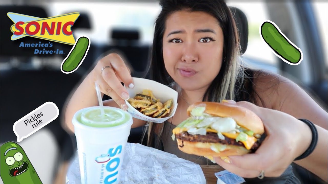 Trying The NEW PICKLE BURGER SLUSHY From Sonic YouTube Trying The NEW PICKLE BURGER SLUSHY From Sonic YouTube
