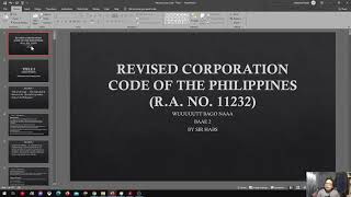 (RA 11232) Revised Corp Code of the PH - TITLE 1 (Part 1) screenshot 4