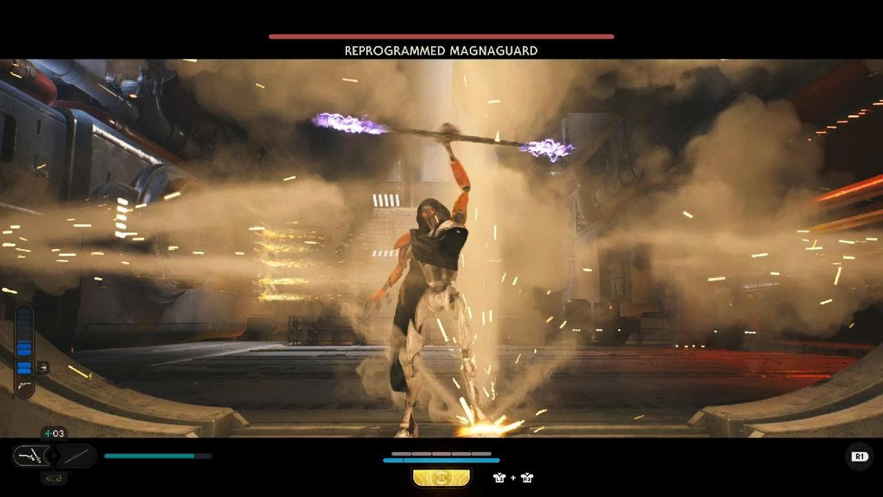 STAR WARS Jedi: Survivor - Reprogrammed Magnaguard Boss Fight - YouTube
