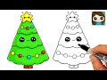 How to Draw a Christmas Tree Easy 🎄 New