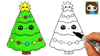 كيفية رسم شجرة عيد الميلاد بسهولة 🎄 جديد