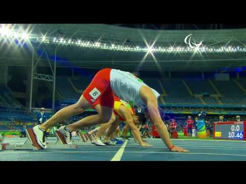 Athletics | Men's 100m - T13 Round 1 heat 2 | Rio 2016 Paralympic Games