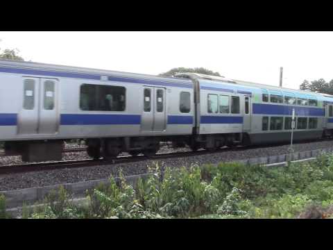 E531系普通列車赤塚～水戸間通過ー10月13日ー