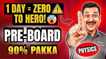 ⚠️ Last 1 Day Strategy! 😱 Pre-Board Physics Class 12 | 90% Sure Shot Formula🔥