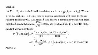 Exam P exercise for January 5, 2019
