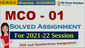 MCO 001 Solved Assignment 2021-22 | Organization Theory and Behaviour IGNOU Solved Assignment