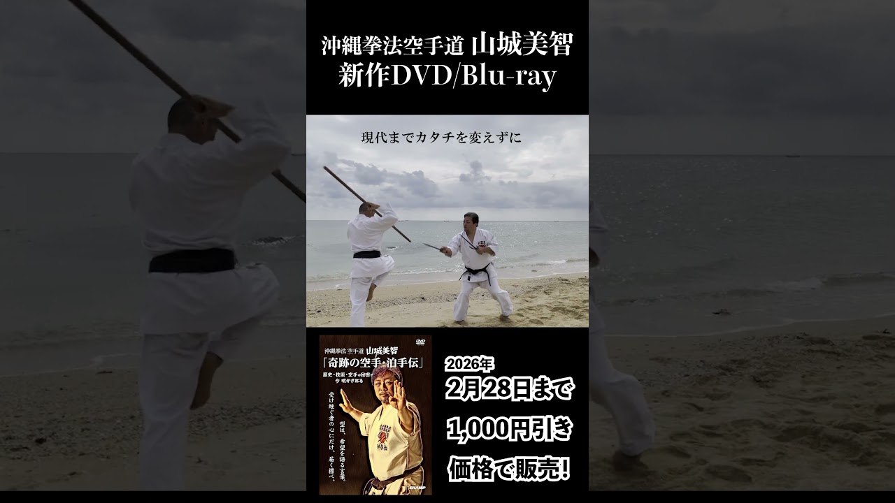 新作DVD/Blu-ray】沖縄拳法空手道 山城美智 「奇跡の空手・泊手伝