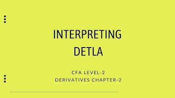 Interpreting Delta || CFA Level-2 || Derivatives