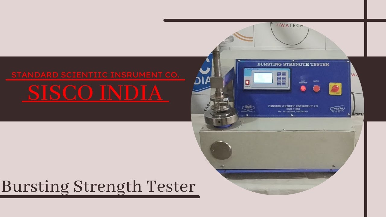 Bursting Strength Tester - YouTube