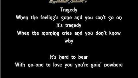 Thumbnail of The Lyrics Of The Bee Gees- Tragedy