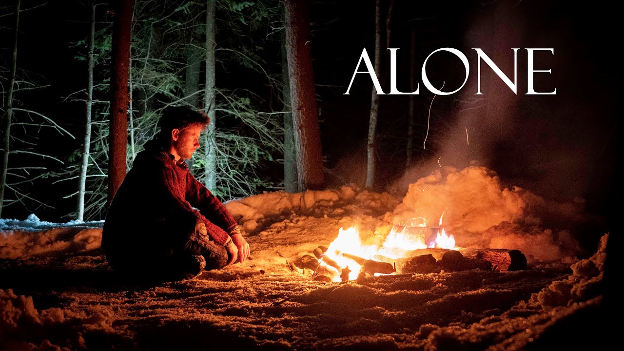 3 Days Winter Camping Alone with a tarp