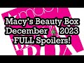 Macys beauty box december  2023 full spoilers  beautyamab