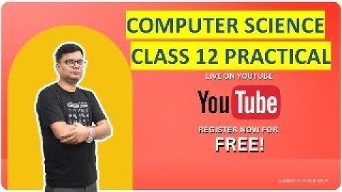 ISC  12 Computer Science Practical Revision Session  #ISC # #ICSE @ComputerClassesBySantoshSir