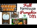 FALL FARMHOUSE PUMPKIN DOLLAR TREE DECOR DIYS