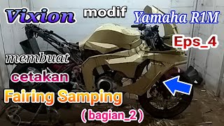 Membuat cetakan fairing samping Yamaha R1M dari karton ( bagian 2)