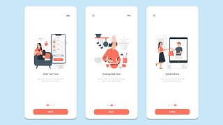 UI Design with Figma - Simple Onboarding food delivery app screenshot 2