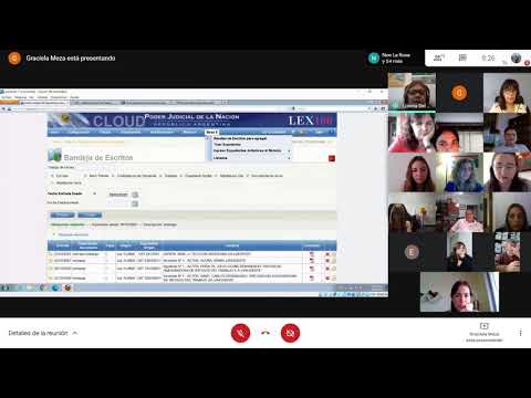 Capacitación en lex100 por video conferencia
