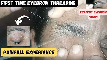 Thick to thin eyebrow threading tutorial for beginners / Perfect shape of eyebrow threading - Esha