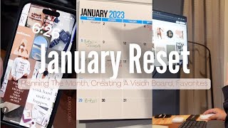 Plan January 2023 + Goals, Creating My Digital Vision Board, January Favorites | January Reset 2023