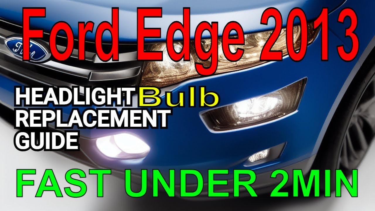 HOW TO REPLACE HEADLIGHT BULB ON 2013 FORD EDGE - YouTube