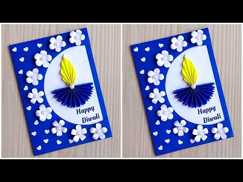 Diwali card making handmade easy / How to make Diwali greeting card / Easy and Beautiful Diwali card