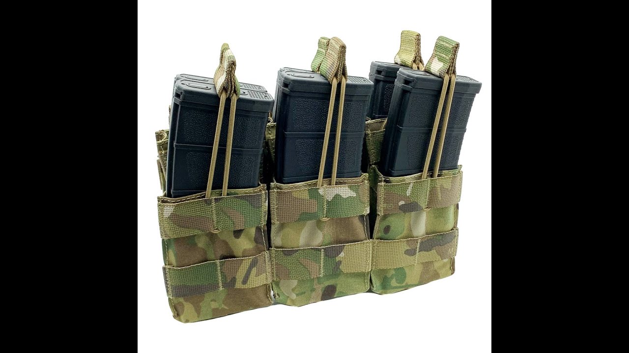 Shellback Tactical Triple Stacker Open Top M4 Mag Pouch YouTube