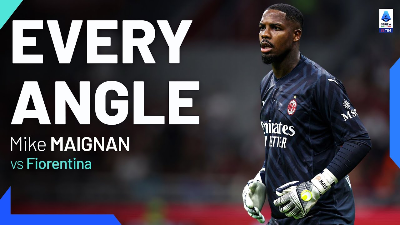 Maignan’s unorthodox save | Every Angle | Milan-Fiorentina | Serie A 2023/24