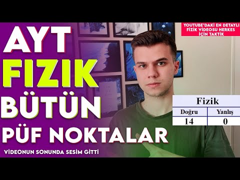 EN DETAYLI  AYT FİZİK TAKTİK VİDEOSU ( NASIL FULLEDİM) #TYT #AYT