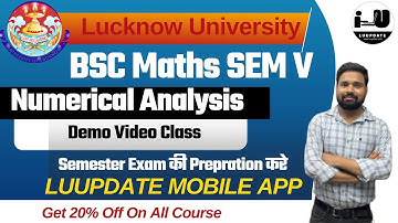 The Calculus of Finite Differences | Numerical Analysis |B.Sc Sem 5|Lucknow University Semester Exam