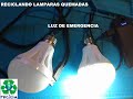 LAMPARA DE EMERGENCIA con elementos Reciclados!!!!