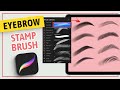 Create Eyebrows Stamp Brush In Procreate (QUICKLY) | Procreate Tutorial