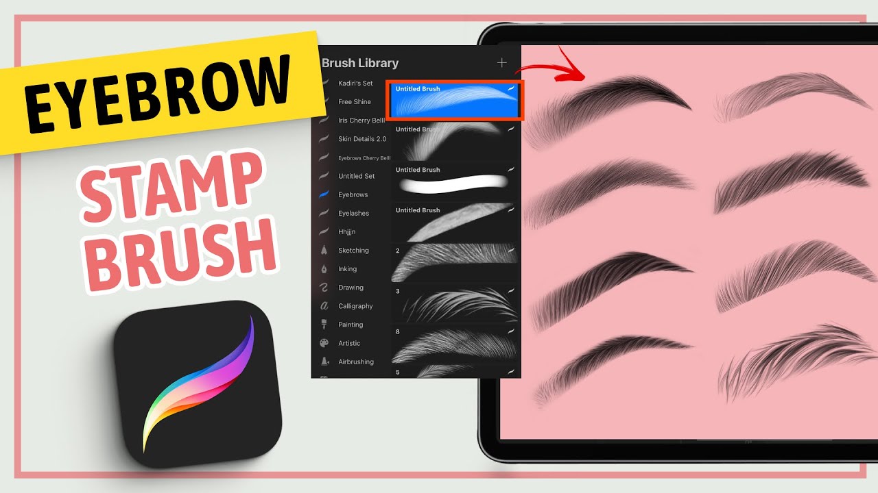 eyebrow procreate brush free