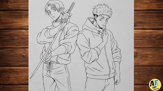 How to draw Yuji VS Yuta | Epic Jujutsu Kaisen Drawing Step-by-Step | Anime drawing tutorial easy