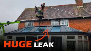 Blocked Gutters Cause MAJOR DAMAGE To Conservatory!