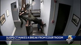 Suspect escapes courthouse during sentencing; officer injured