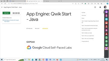 App Engine: Qwik Start - Java GSP068 solution