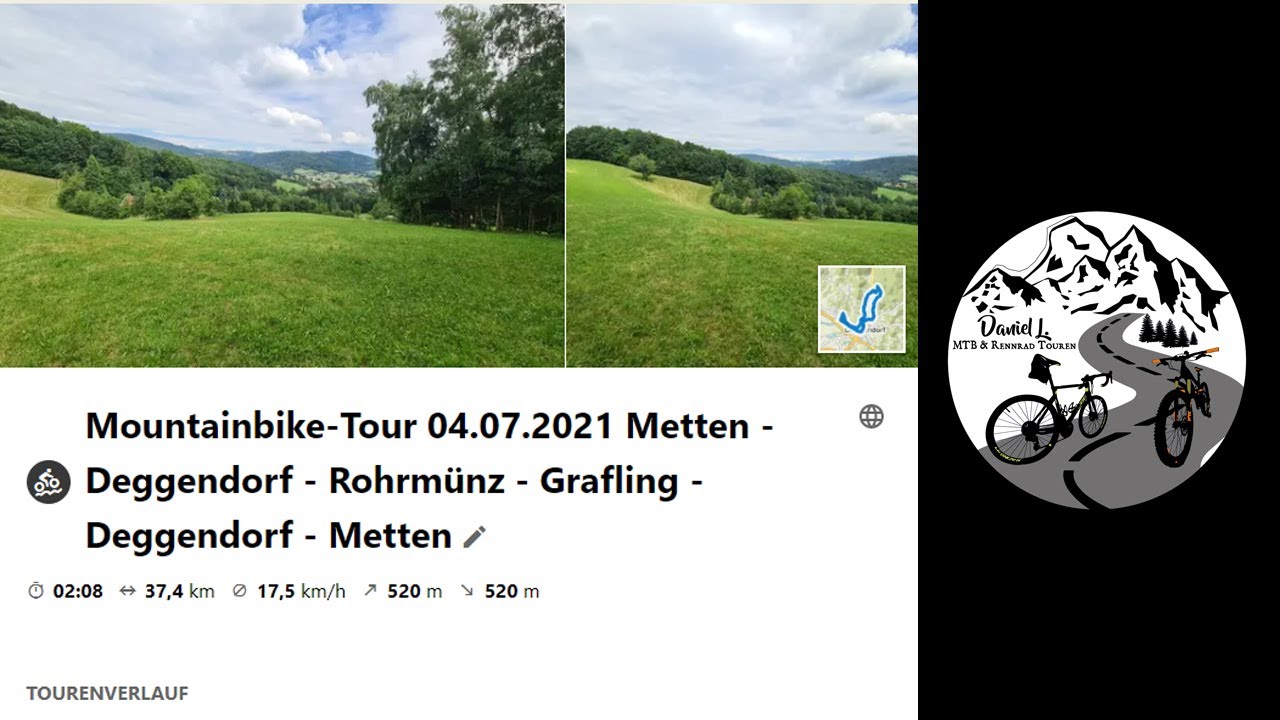 Mountainbike-Tour 04.07.2021 Metten - Deggendorf - Rohrmünz - Grafling - Deggendorf - Metten