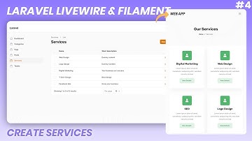 Laravel livewire & filament Web App | #4 Services Module | Backend | PHP Tech Life Hindi