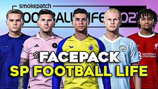 SP FOOTBALL LIFE 2023 FACEPACK | PES 2021 FACEPACK SIDER