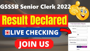 GSSSB Senior Clerk 2022 Result (Declared) - Download DV Merit List 2022 Here