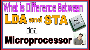 Difference Between LDA and STA instruction in Microprocessor
