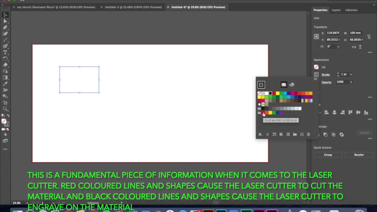 Adobe Illustrator tutorial — How to make a file laser cut ready - YouTube