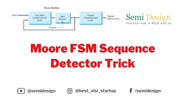 Moore FSM Sequence Detector Trick #verilog #systemverilog #uvm #vlsi #fpga #cmos #semiconductor