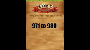 Word Connect Level 971 972 973 974 975 976 977 978 979 980