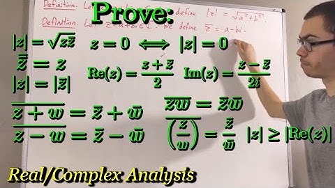 Proving some basic properties of complex numbers (ILIEKMATHPHYSICS)