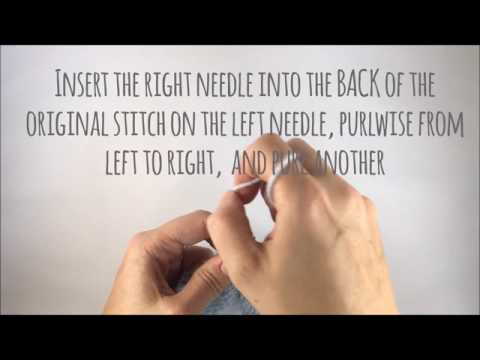Learn to Knit: pfb (purl front back)