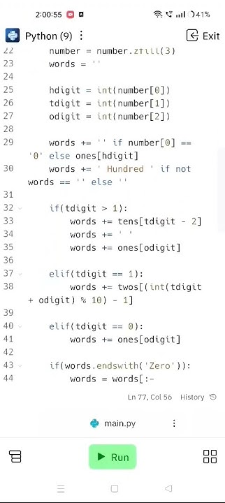 python program to convert number into words ππ@CrazyXYZ #python # ...