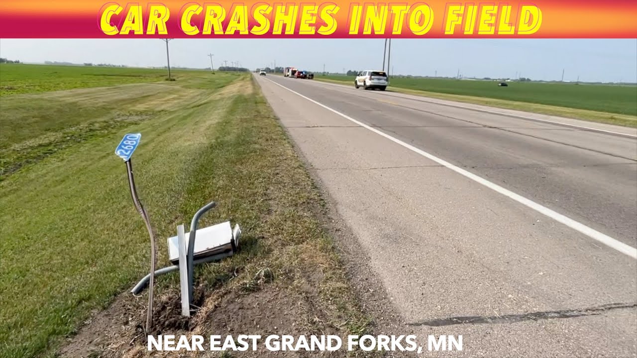 BREAKING NEWS Car Crashes Into Field Near East Grand Forks YouTube