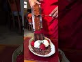 This waitter has a special chocolate cake trick #shorts