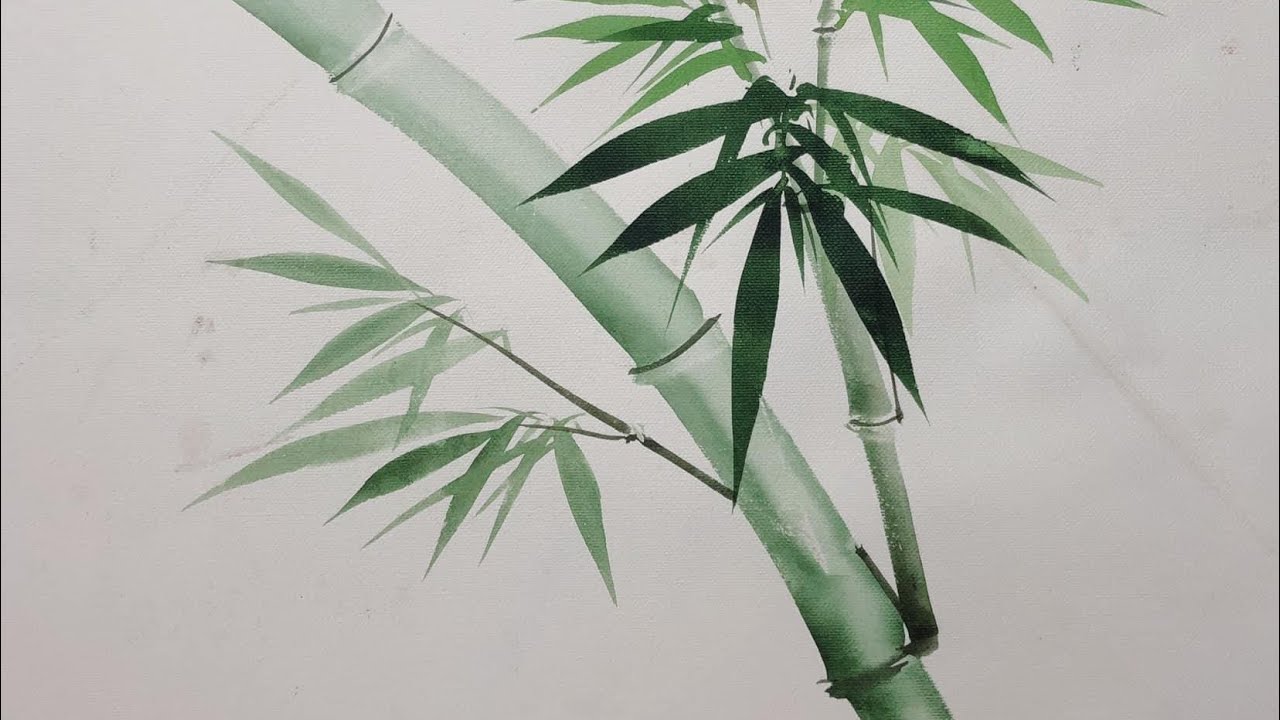 Vẽ tre trúc cơ bản | Watercolor | Thư pháp Lão Trọc